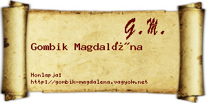 Gombik Magdaléna névjegykártya